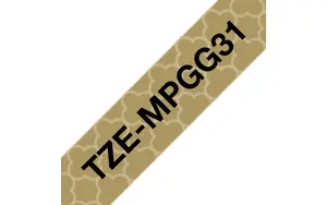 Brother TZE-MPGG31 label-making tape Black on gold