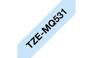 Brother TZEMQ531 Label-Making Tape TZe Black on Blue Thermal Transfer Gloss 12 mm x 4 m