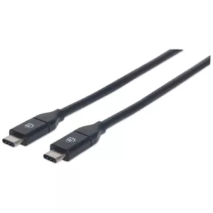 USB-C Кабель Manhattan USB31CC1M 1м Мужской к Мужскому Черный