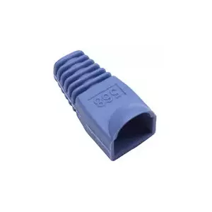 Защитный кабельный чехол INTELLINET 504393 для RJ-45 разъёмов, синий, усилитель натяжения
