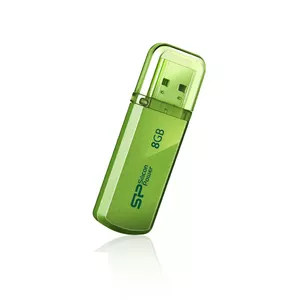 USB flash drive Silicon Power Helios 101 — 8 GB, USB 2.0, Type-A, green, cap design