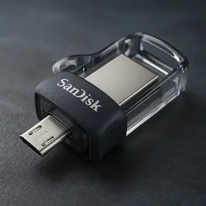 USB Flash Drive SanDisk 128GB USB Type-A Micro-USB Ultra Dual m3.0