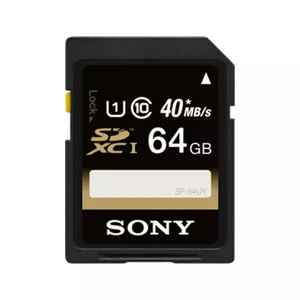 Memory Card Sony SF64U 64 GB microSD — removable flash storage for cameras, smartphones, tablets