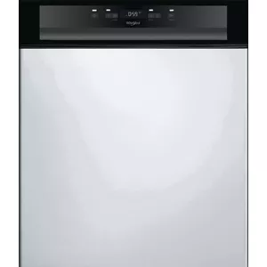 Полувстроенная посудомоечная машина Whirlpool WBC3C26B, полноразмерная 60 см, 14 комплектов, 46 дБ, 8 программ, чёрная