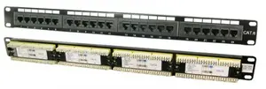LogiLink NP0004 19-inch CAT6 24-Port Patch Panel with RJ45 Unshielded Black Design