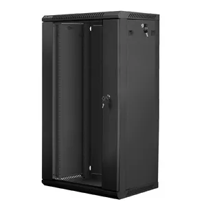 Wall mounted rack LANBERG WF01-6422-10B, 22U, 19", 600x450x1085 mm, steel, black