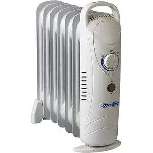 Eļļas elektriskais sildītājs Mesko Home MS7804, 7 ribas, 700 W, regulējams termostats, balts
