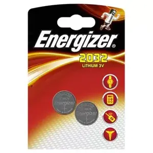 Vienreizlietojama litija pogbaterija Energizer CR2032 1,5 V, 2 gab.