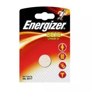 ENERGIZER BATTERY LITHIUM BUTTON CR2016 3V 1 UNIT