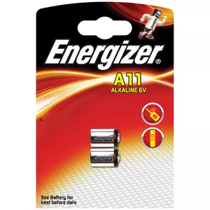 Vienreizējās lietošanas litija cilindriska baterija Energizer A11/E11A 6V 2 gab. — sudraba, blisterī