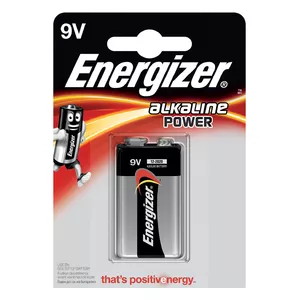 Single-use battery Energizer Alkaline Power 9V — 9 V, prismatic, 1 pc, 17.5×26.5×48.5 mm