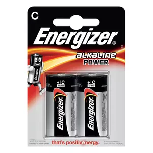 Single-use battery Energizer Alkaline Power C — 1.5 V, size C, 2 pcs, 66 g each, blister