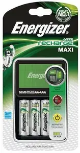 Battery charger Energizer Maxi Charger AC 7638900321401 for AA/AAA NiMH batteries, 4-slot, 100–240V, 2000 mAh support