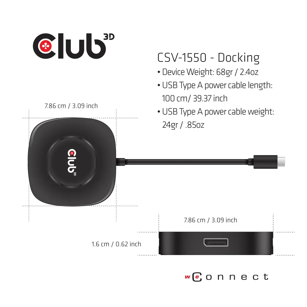 USB Type C 3.2 Gen 1 MST centrmezgls CLUB3D CSV-1550 Photo 5