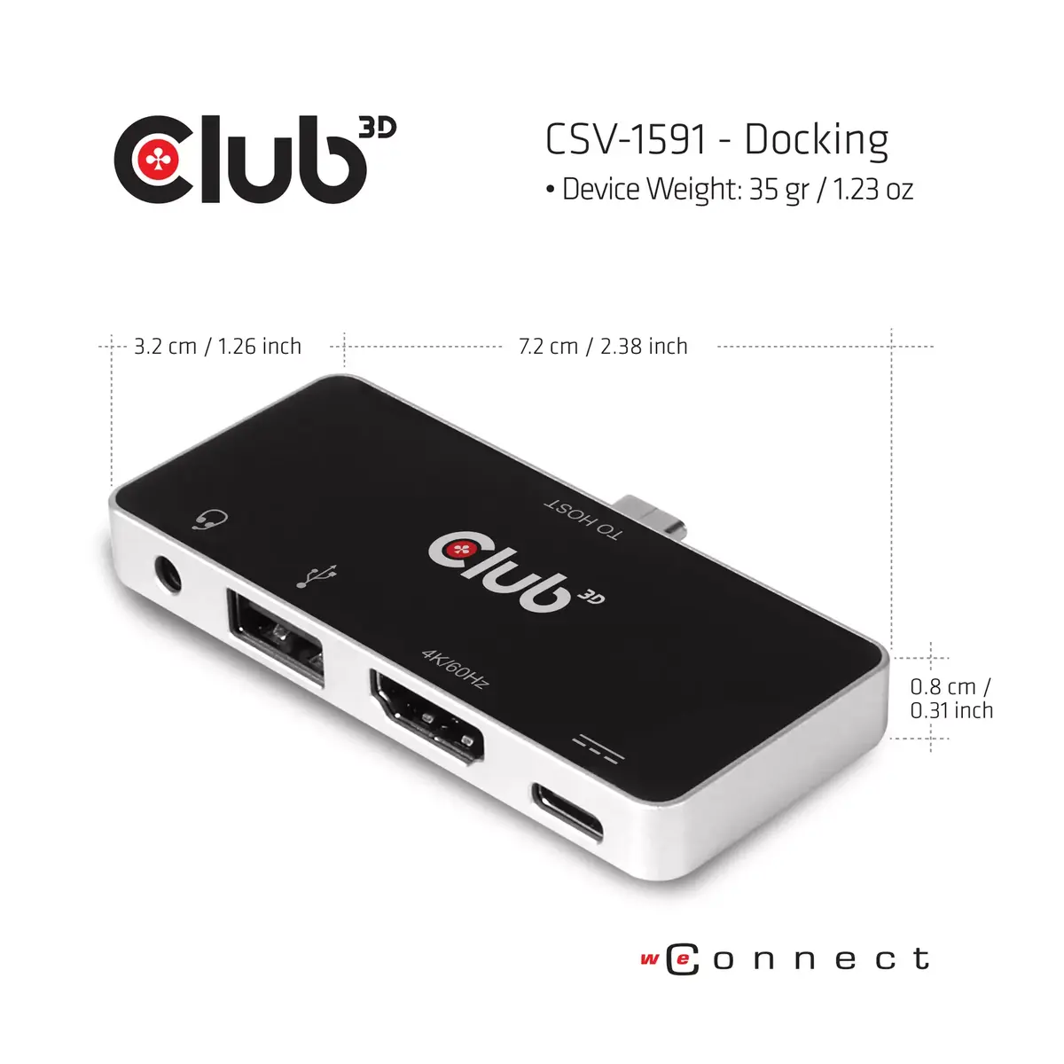 USB Type C Hubs CLUB3D 4-in-1 Photo 3