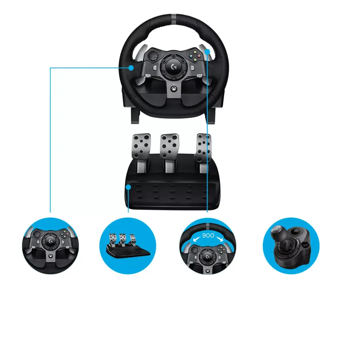Logitech G G920 Driving Force racing wheel and pedals Photo 6