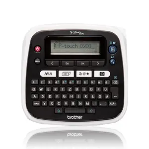 Brother PT-D200BW etiķešu printeris termopārneses 180 x 180 DPI 20 mm/sek TZe 12 mm pelēks balts