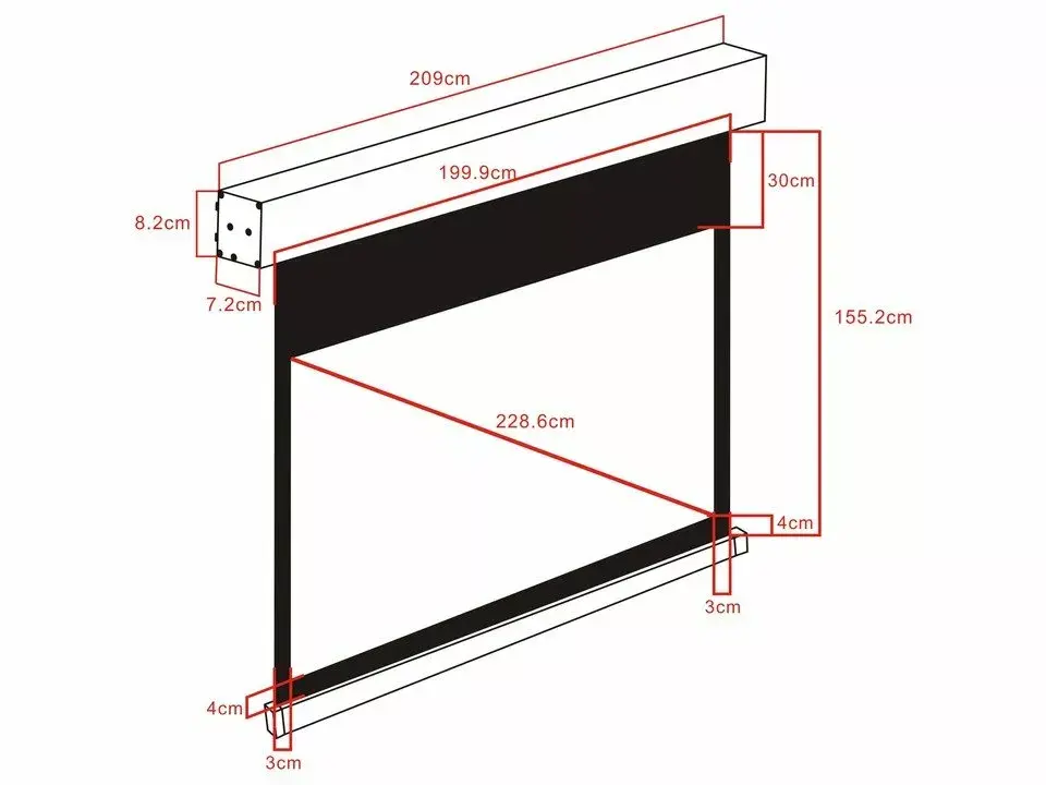 MULTIBRACKETS M Motorized Projection Screen 16:10 90" Photo 2