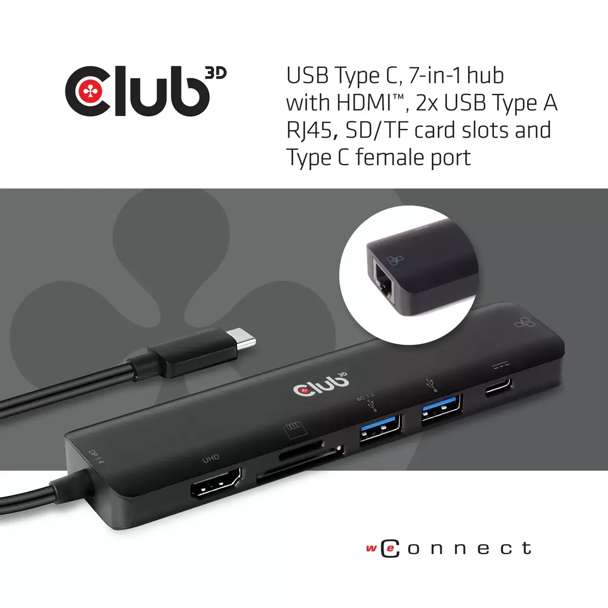 USB Type C Хаб CLUB3D CSV-1592 Photo 3