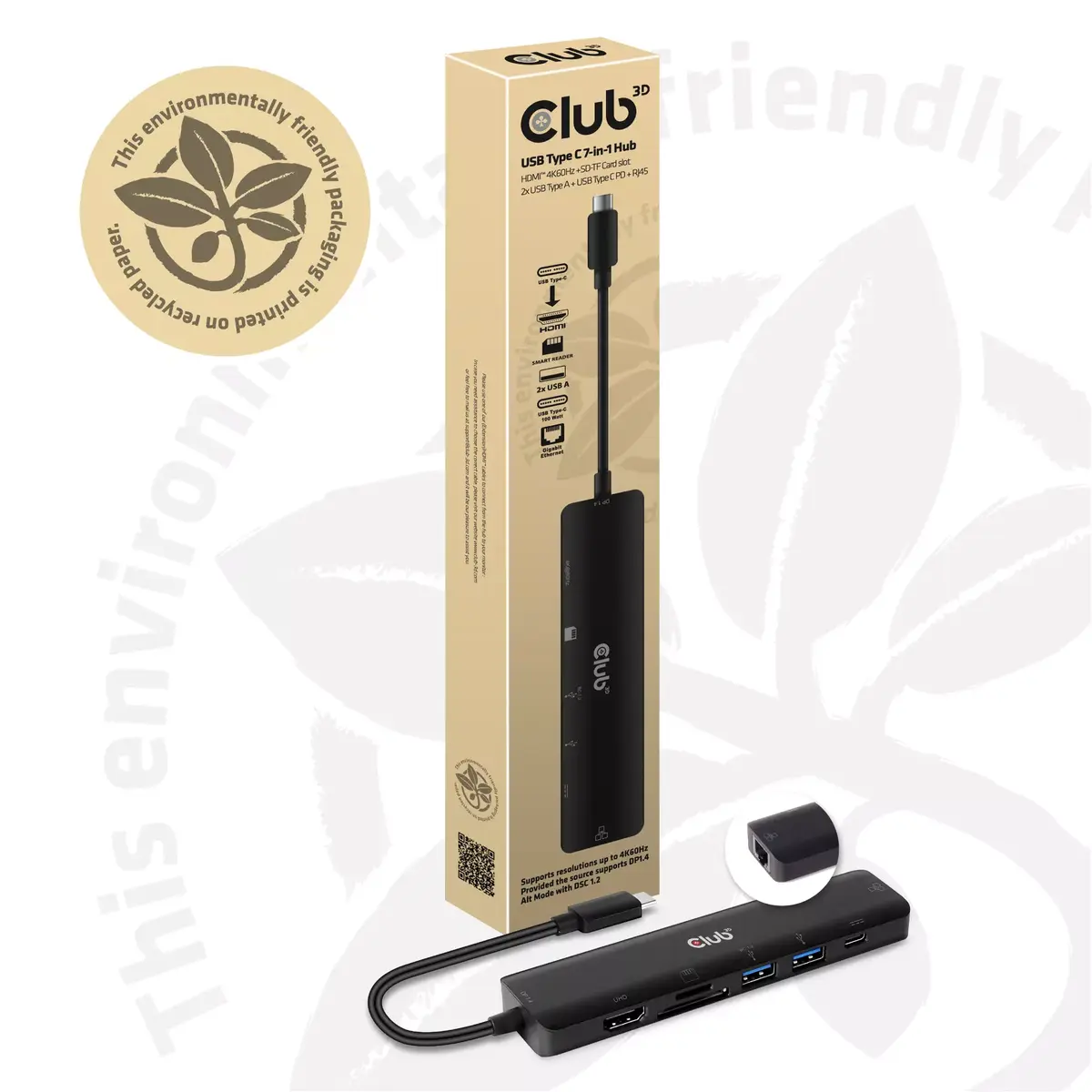 USB Type C Хаб CLUB3D CSV-1592 Photo 6