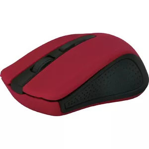 Bezvadu optiskā pele DEFENDER MM-935 RF — ambidekstra, 1600 DPI, sarkana, RF USB uztvērējs, AAA baterijas