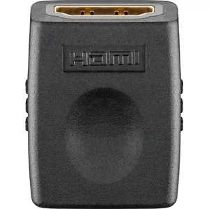 ACC HDMI adapteris AH006, HDMI Type-A uz HDMI Type-A, zelta pārklājuma kontakti, melns