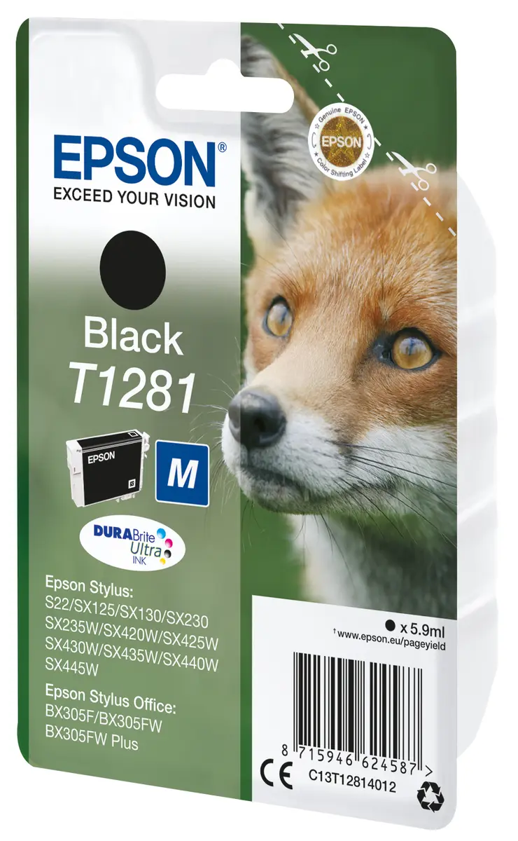 Epson Fox T1281 DURABrite Ultra melnās