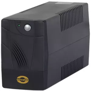 Uninterruptible Power Supply ORVALDI 1045K — Line-Interactive UPS 0.45 kVA (240 W), 12 V battery 4.5 Ah, 2 AC outlets, compact, black