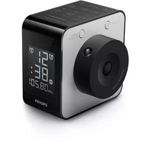Philips AJ4800/12 Digital Clock Radio with FM Tuner LCD Display Time Projection and AC/Battery Power