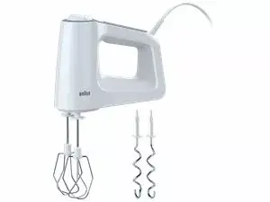 Hand mixer BRAUN HM 3100 — 500 W, white, handheld kitchen mixer