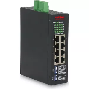 ROLINE Industrial Gigabit Ethernet komutators, 8 porti, tīmekļa pārvaldība (21.13.1136)