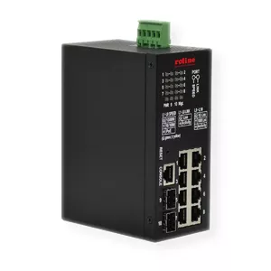 ROLINE 21.13.1137 tīkla pārslēgs Vadīts L2 Gigabit Ethernet (10/100/1000) Power over Ethernet (PoE) Melns