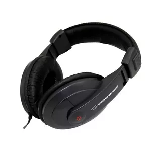 Austiņas ESPERANZA EH120 — vadu over-ear, ap galvu, kabelis 2 m, 3.5 mm adapteris, melnas