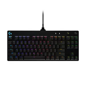 Logitech G PRO Mehāniskā spēļu tastatūra Tenkeyless USB vadu QWERTY RGB LED melna