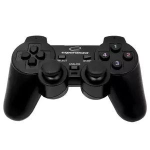 Esperanza EG102 spēļu kontrolierīce Melns USB 2.0 Spēļu paliktnis Analogā / digitālā PC (dators), Playstation 3