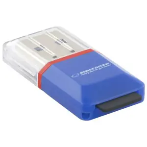 Card Reader Esperanza EA134B USB 2.0 Blue Silver Transparent