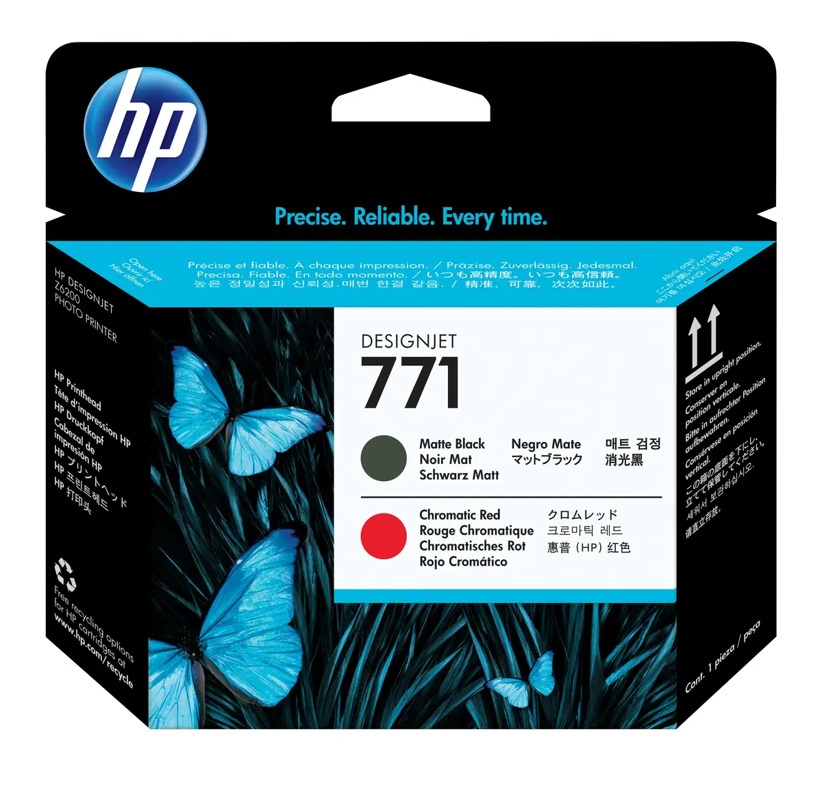 HP 771 Matēti melna un hromēti