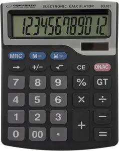 Basic Calculator Esperanza ECL101 Desktop Black