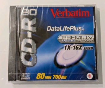 Оптический диск Verbatim DataLife PLUS CD-R 700МБ 52x 80мин Crystal в футляре