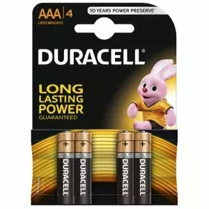 AAA sārmainās baterijas Duracell MN2400 1,5V — 4 gab.