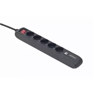 EnerGenie SPG5-U2-5 surge protector Black 5 AC outlet(s) 5 V 1.5 m