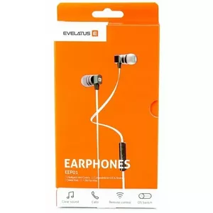 Evelatus Universal Hands Free EEP01 ar mikrofonu White — vadu iemontējamie austiņas, viens mikrofons
