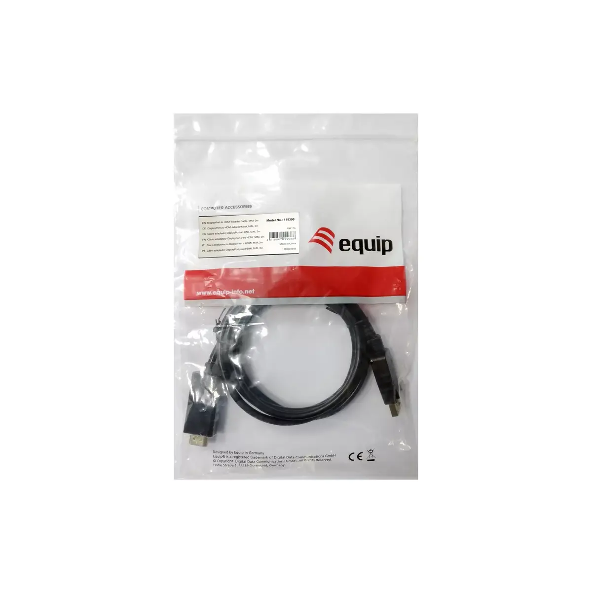 DisplayPort uz HDMI adaptera kabelis Equip 119390 Photo 2