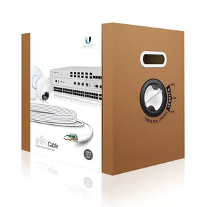 Кабель UTP Ethernet UBIQUITI UC-C6-CMR Cat6 RJ45 1 м, монолитный 23 AWG, оболочка PVC, 10/100/1000Base-T(X), белый