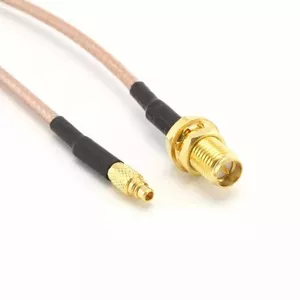 Network Cable OEM Pigtail MMCX Male Straight RPSMA Female 25cm Black