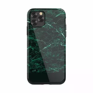 Protective phone case Devia Marble series for iPhone 11 Pro Max — green, slim fit, hard shell