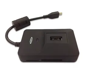 Atmiņas karšu lasītājs EDNET 31516 — USB 2.0, daudzformātu (SD/SDHC/MMC/MicroSD/MS), melns