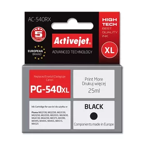 Activejet AC-540RX ink (replacement for Canon PG-540 XL; Premium; 15 ml; black)