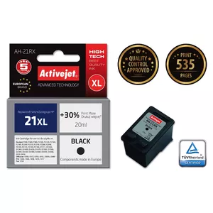 Activejet AH-21RX ink for HP printer, HP 21XL C9351A replacement; Premium; 20 ml; black