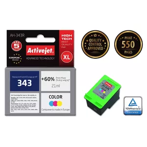 Activejet AH-343R ink (replacement for HP 343 C8766EE; Premium; 21 ml; color)